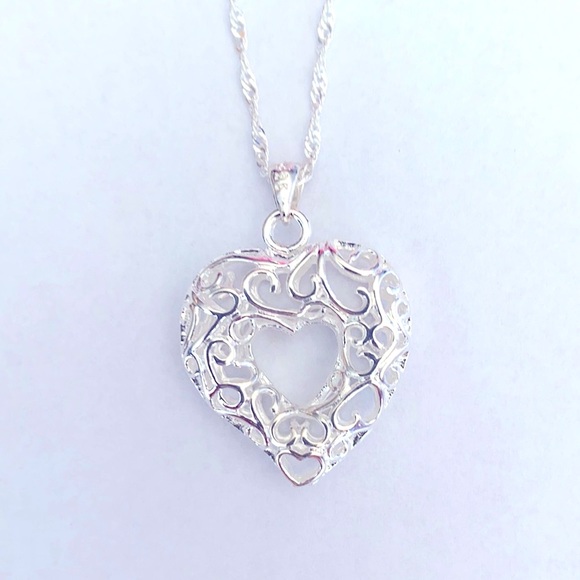 Heat pendant necklace in the colour silver - Picture 2 of 4